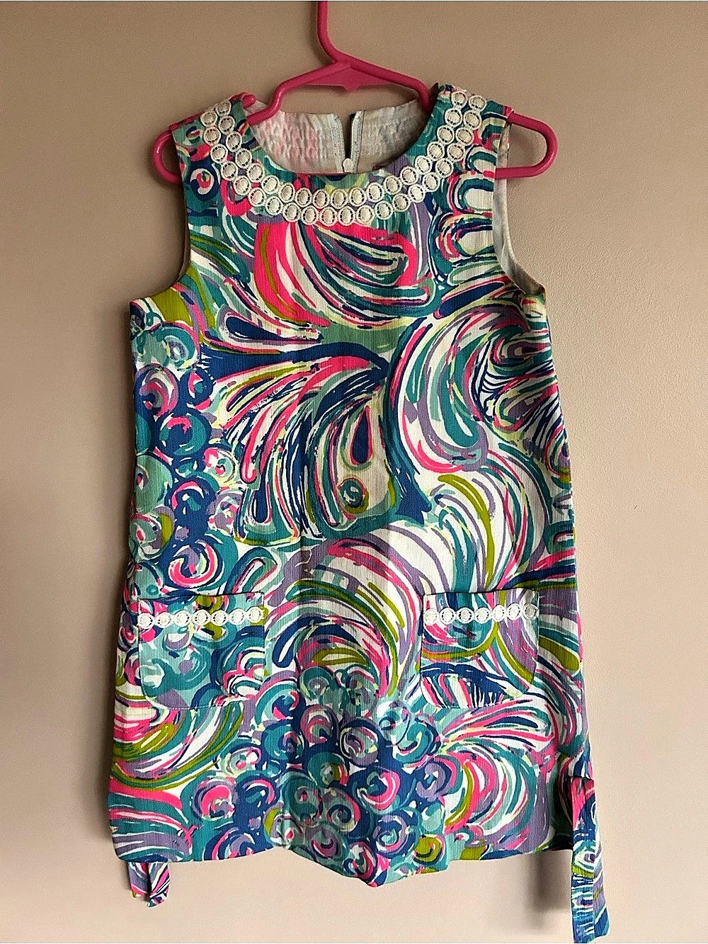 Lilly Pulitzer Girls Multicolor Abstract Shift Dress Size 6